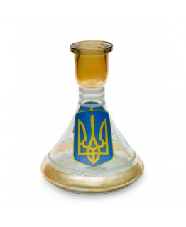 Колба конусоподібна широка "Тризуб" для кальяну (25см)